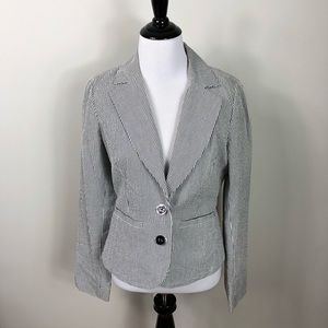 Sandro Women's Black & White Pinstripe Blazer